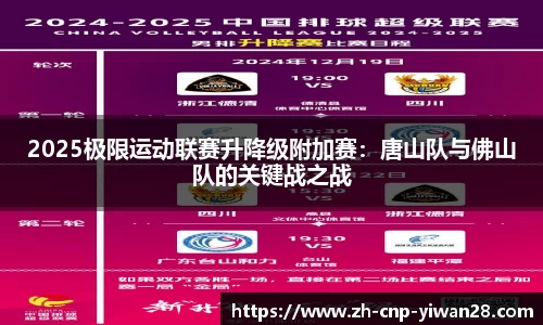 2025极限运动联赛升降级附加赛:唐山队与佛山队的关键战之战