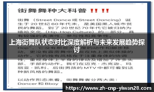 上海街舞队状态对比深度解析与未来发展趋势探讨